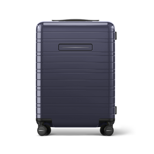 Koffer Essential Glossy Purple Night Vorderseite Aacb - Hartschale Polycarbonat Leicht Robust - Horizn Studios
