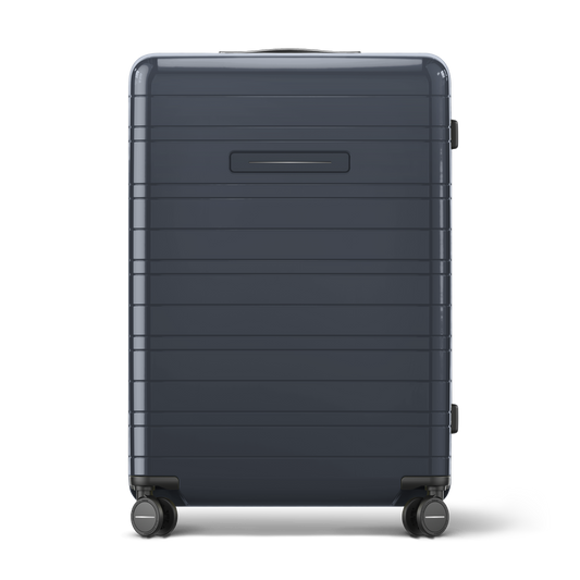 Koffer Essential Glossy Blau Vorderseite - Hartschale Polycarbonat Leicht Robust - Horizn Studios