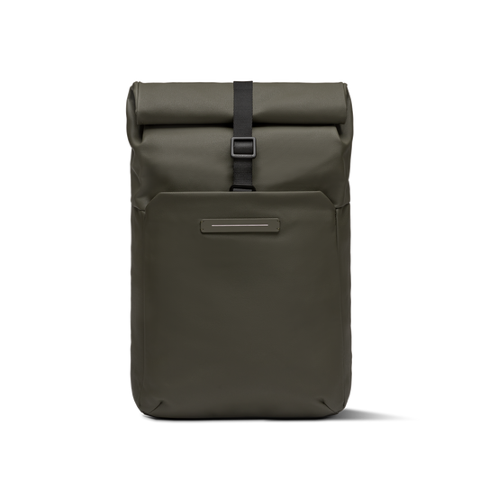 Sofo Rolltop Rucksack Rucksack Rucksack Grün Vorderseite - Wasserabweisend Vegan Ergonomisch - Horizn Studios