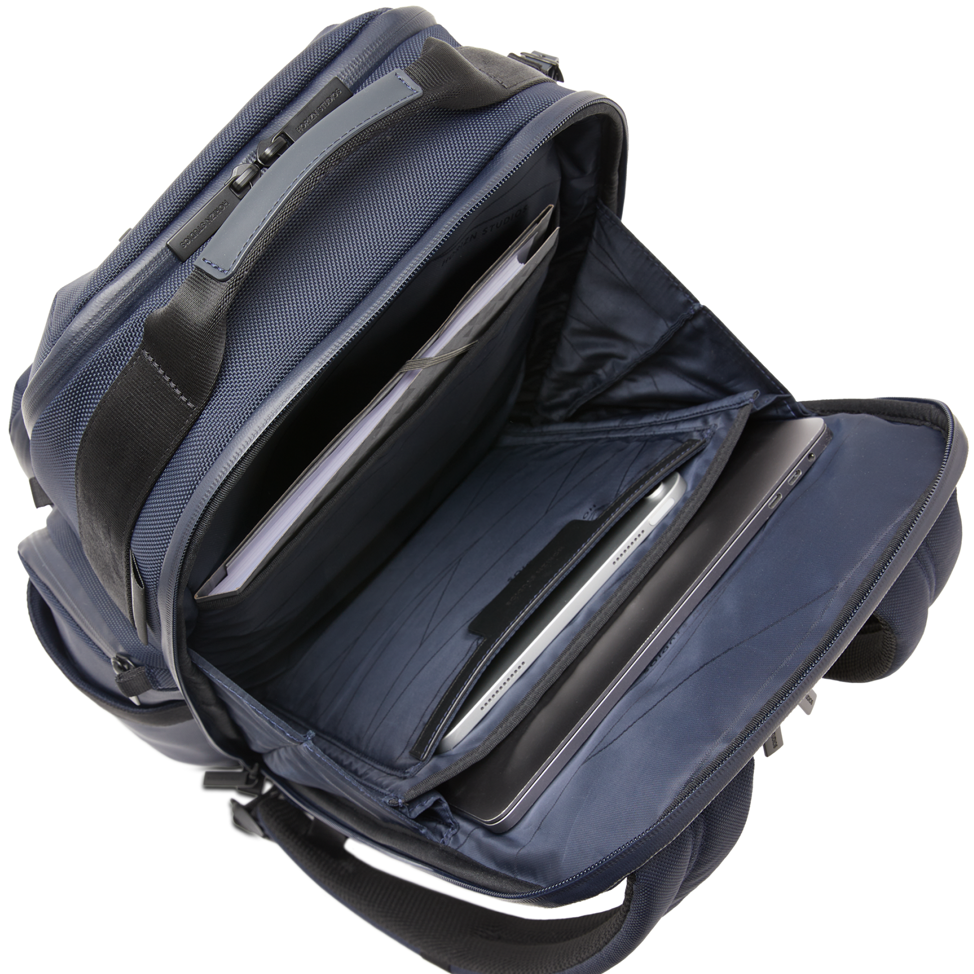 Midtown Rucksack Blau Laptop Fach - Wasserabweisend Vegan Ergonomisch - Horizn Studios