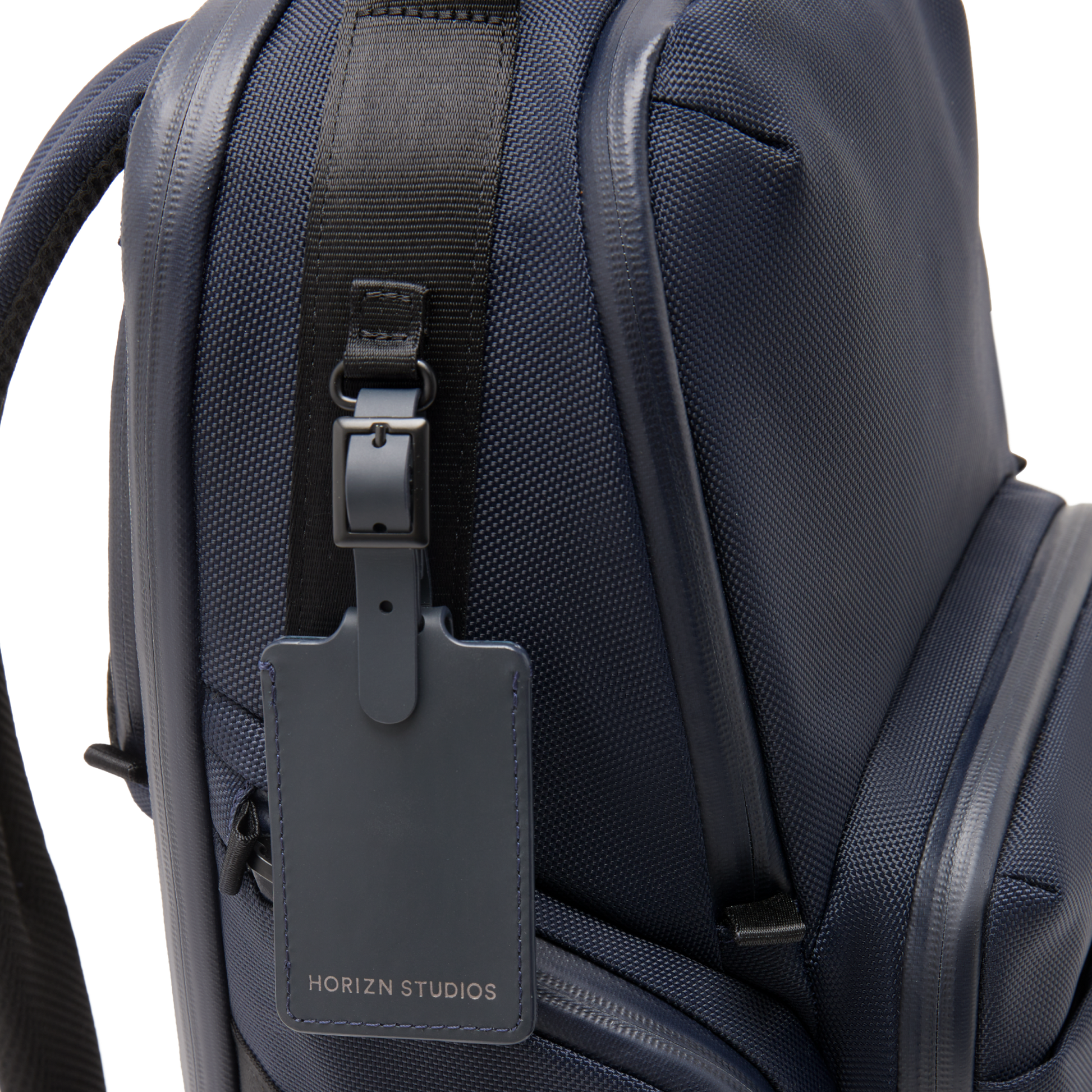 Midtown Rucksack Blau Detail - Wasserabweisend Vegan Ergonomisch - Horizn Studios