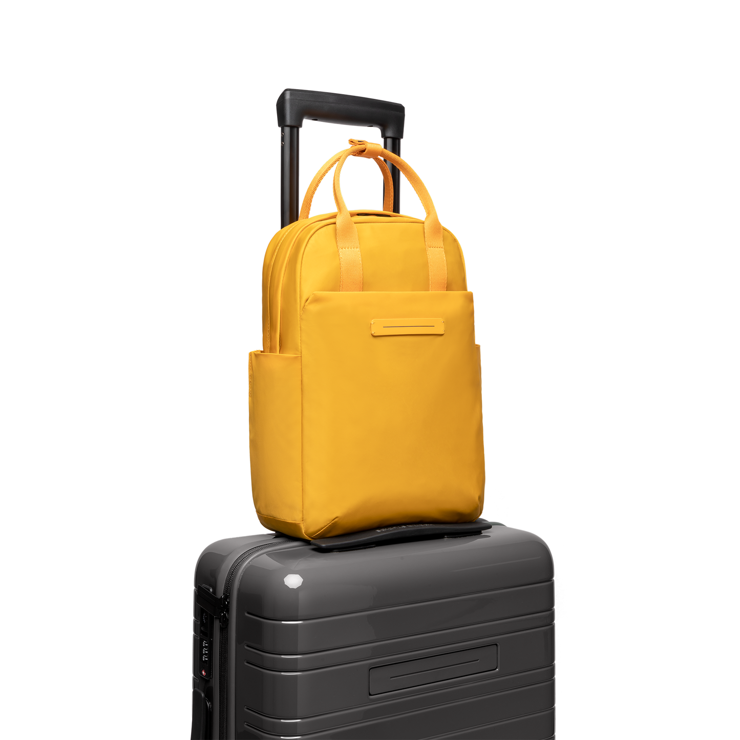 Aoyama Rucksack Small Bright Amber Trolley - Wasserabweisend Vegan Ergonomisch - Horizn Studios