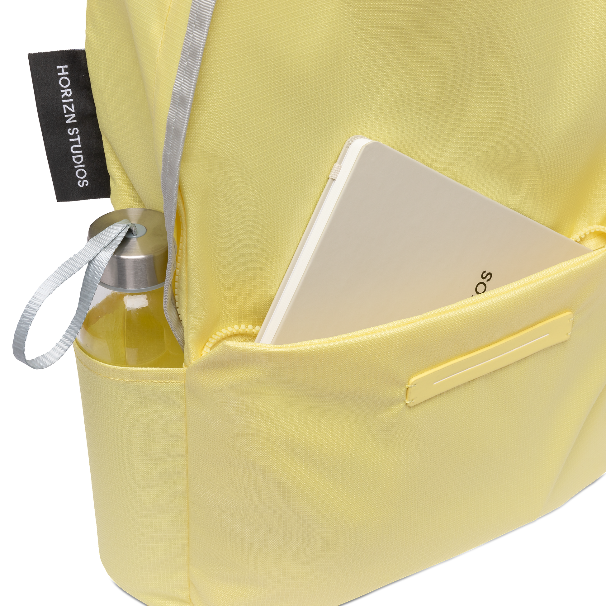 Daypack Medium Glossy Lemon Open Pocket - Horizn Studios