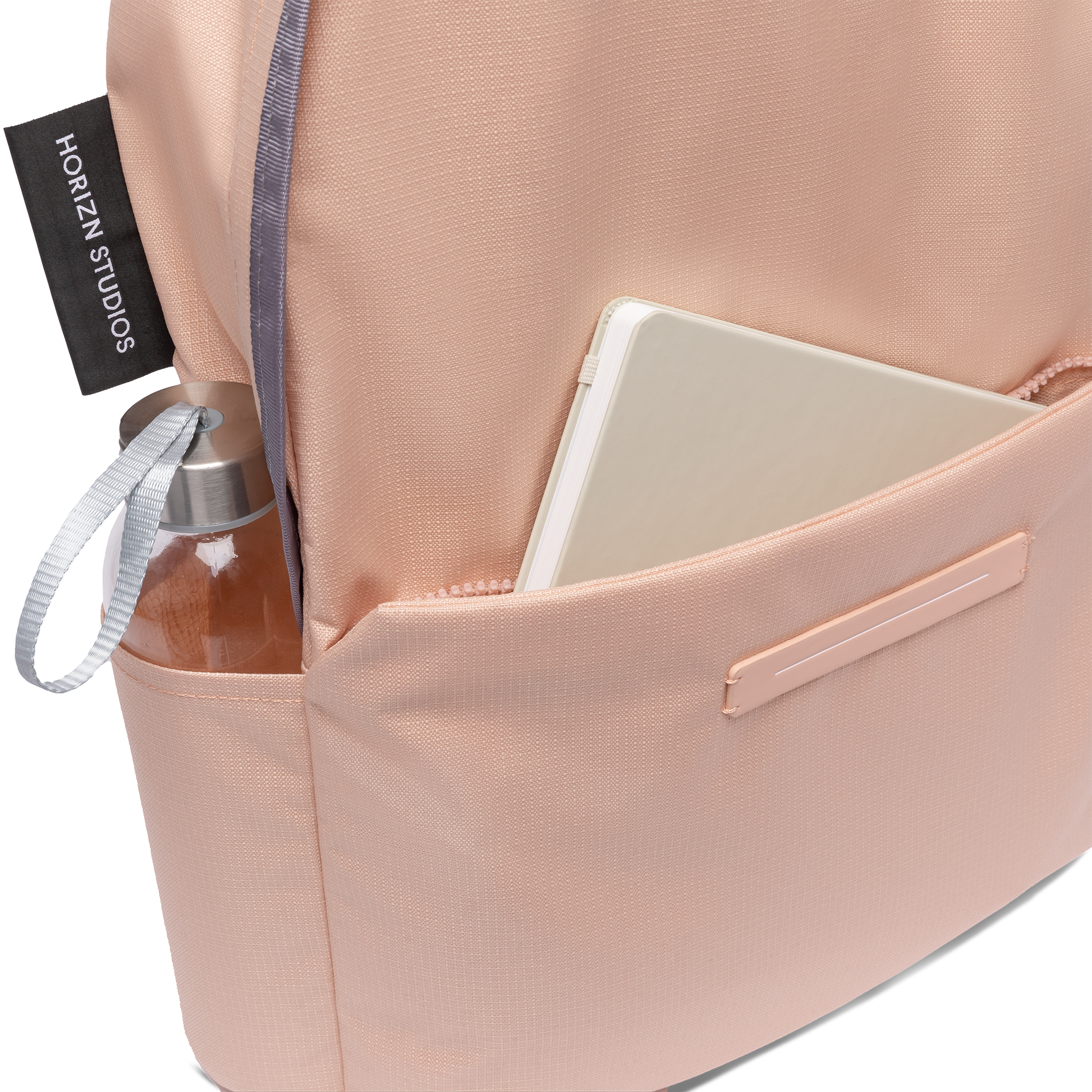 Daypack Medium Beige Rosa Open Pocket - Horizn Studios