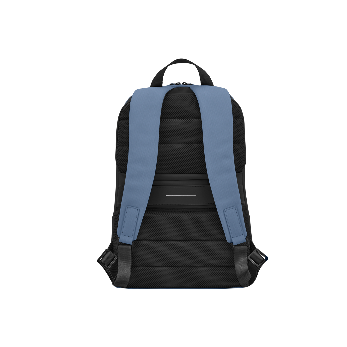 Gion Rucksack Blau Vega Rückseite Faec - Wasserabweisend Vegan Ergonomisch - Horizn Studios