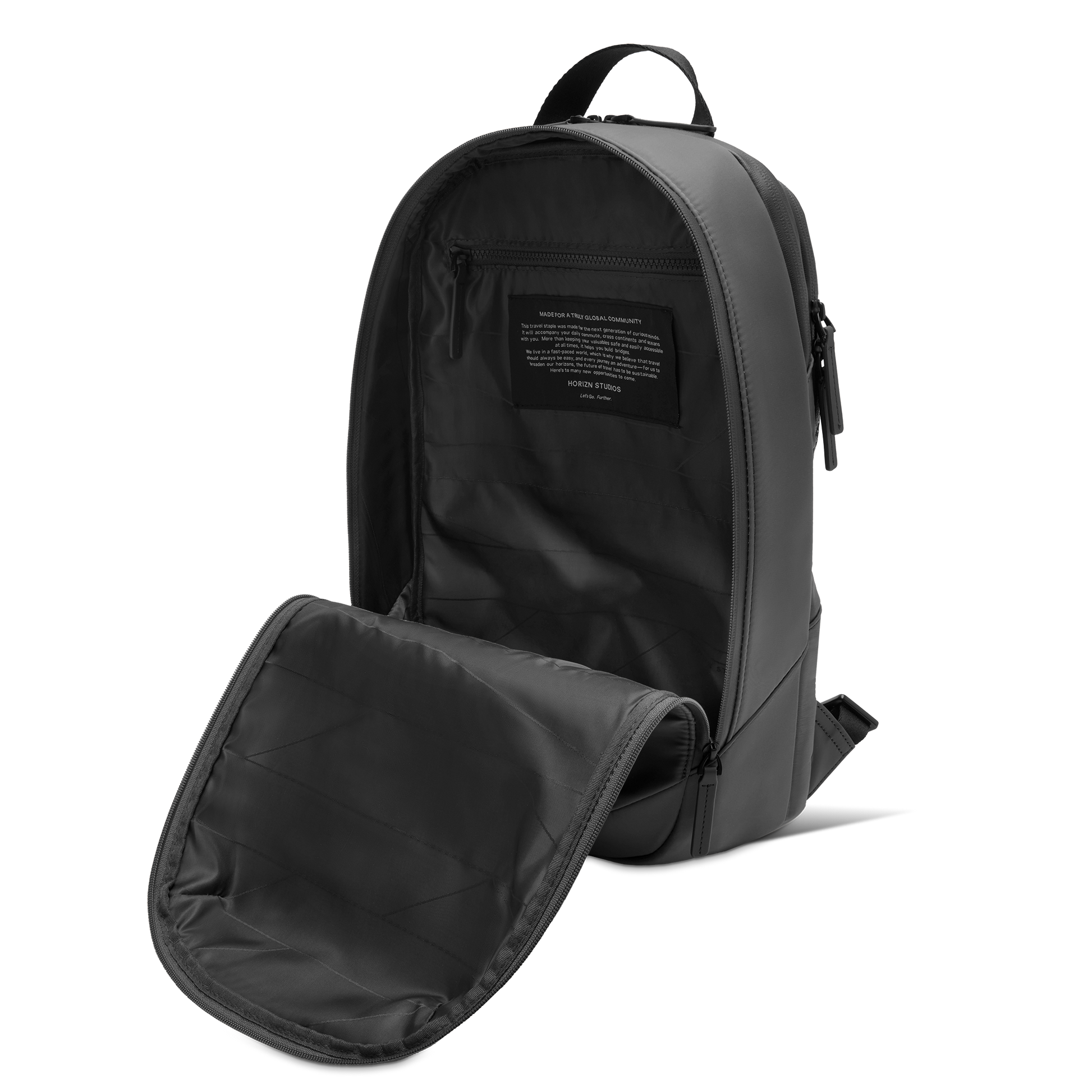 Gion Rucksack Hauptfach Open - Wasserabweisend Vegan Ergonomisch - Horizn Studios