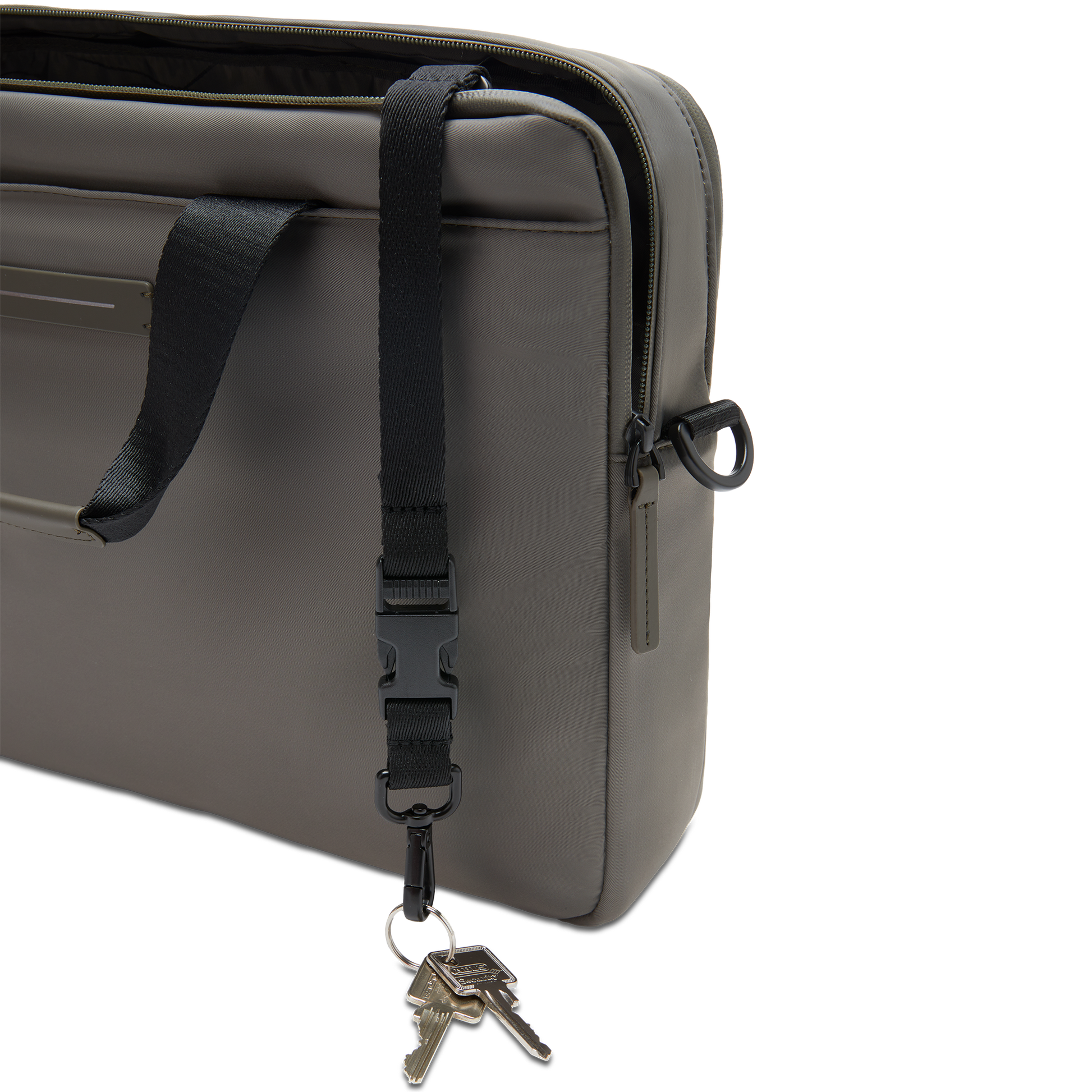 Gion Briefcase Grün Detail Shot Key Chain - Horizn Studios