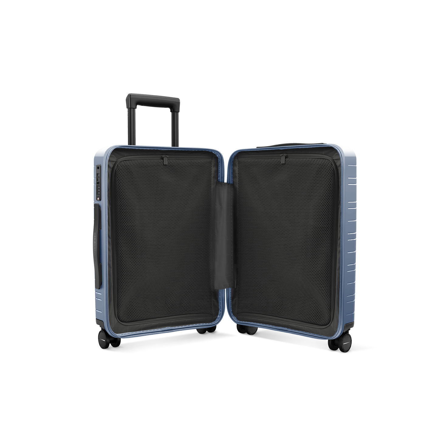 Koffer Essential Glossy Blau Vega Innenansicht - Hartschale Polycarbonat Leicht Robust - Horizn Studios