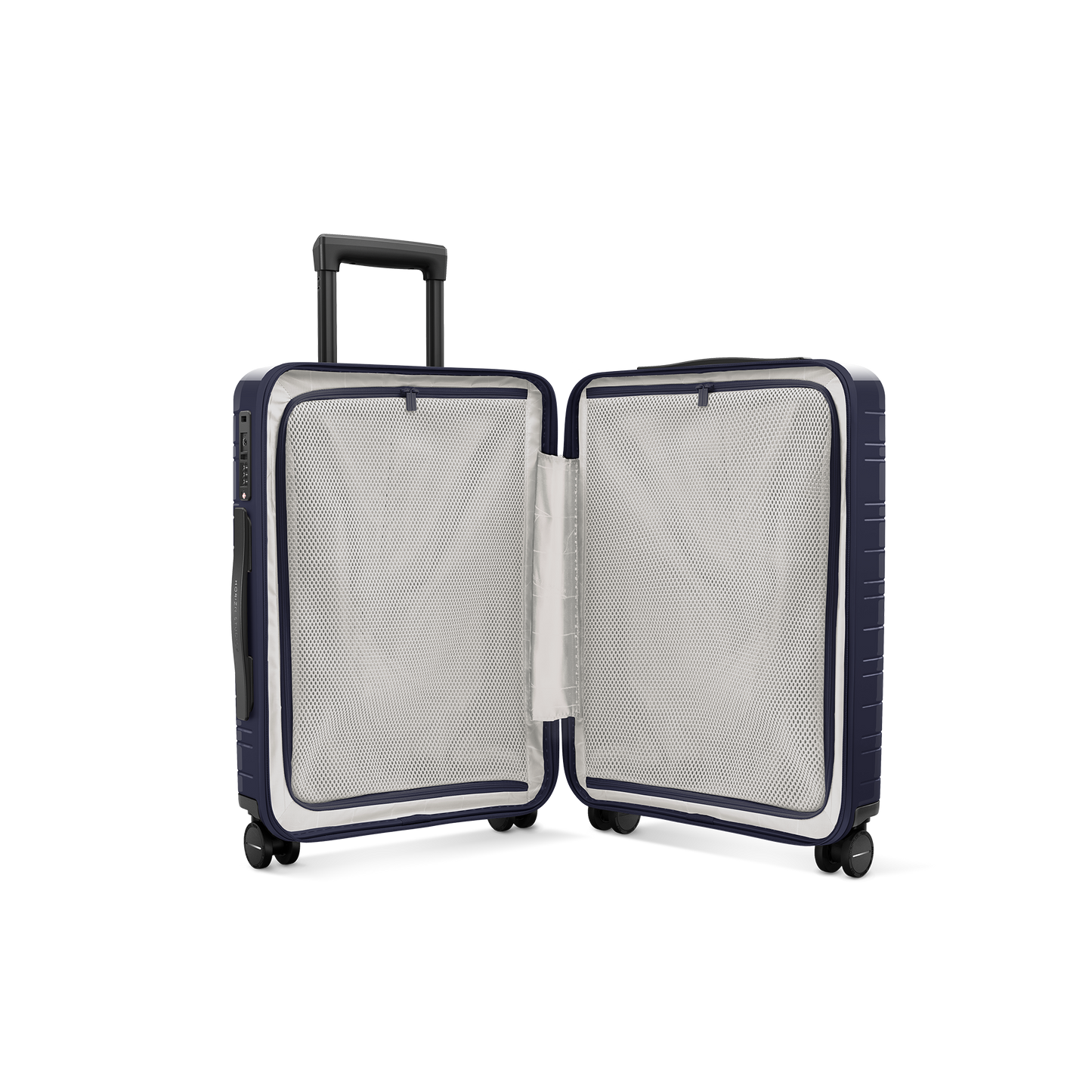 Koffer Essential Glossy Purple Night Innenansicht - Hartschale Polycarbonat Leicht Robust - Horizn Studios