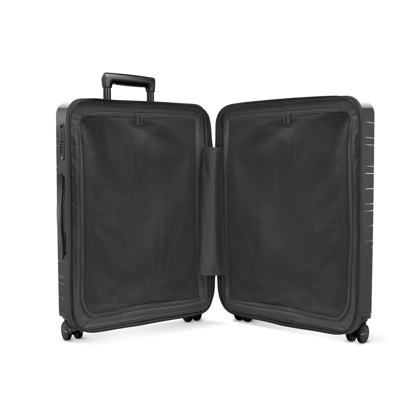 Koffer Essential Glossy Graphite Innenansicht Ecfd - Hartschale Polycarbonat Leicht Robust - Horizn Studios