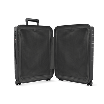 Koffer Essential Glossy Graphite Innenansicht Ecfd - Hartschale Polycarbonat Leicht Robust - Horizn Studios