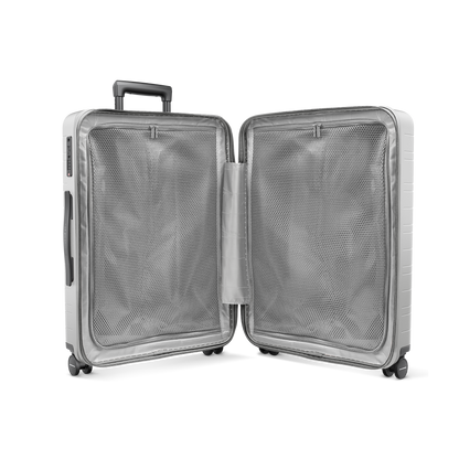 Koffer Essential Light Quartz Grau Innenansicht - Hartschale Polycarbonat Leicht Robust - Horizn Studios