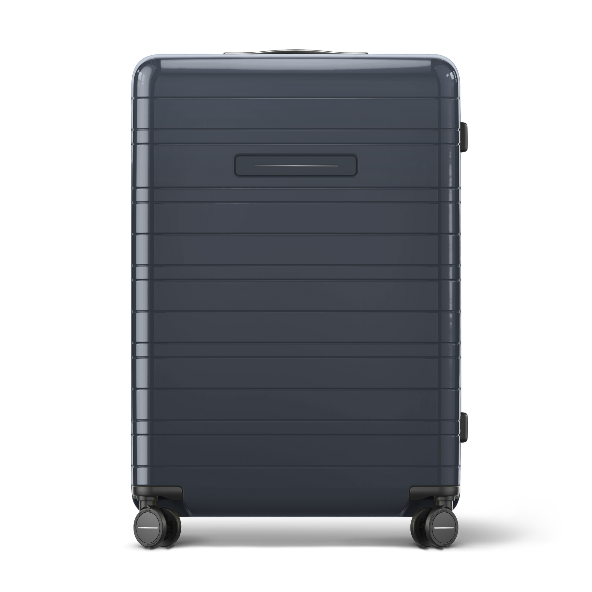 Koffer Essential Glossy Blau Vorderseite - Hartschale Polycarbonat Leicht Robust - Horizn Studios