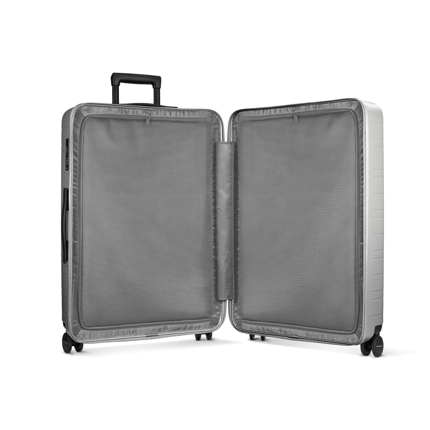 Koffer Essential Light Quartz Grau Innenansicht - Hartschale Polycarbonat Leicht Robust - Horizn Studios