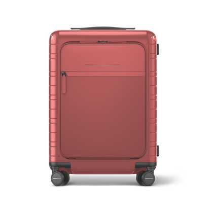 Koffer Essential Glossy True Red Vorderseite - Hartschale Polycarbonat Leicht Robust - Horizn Studios