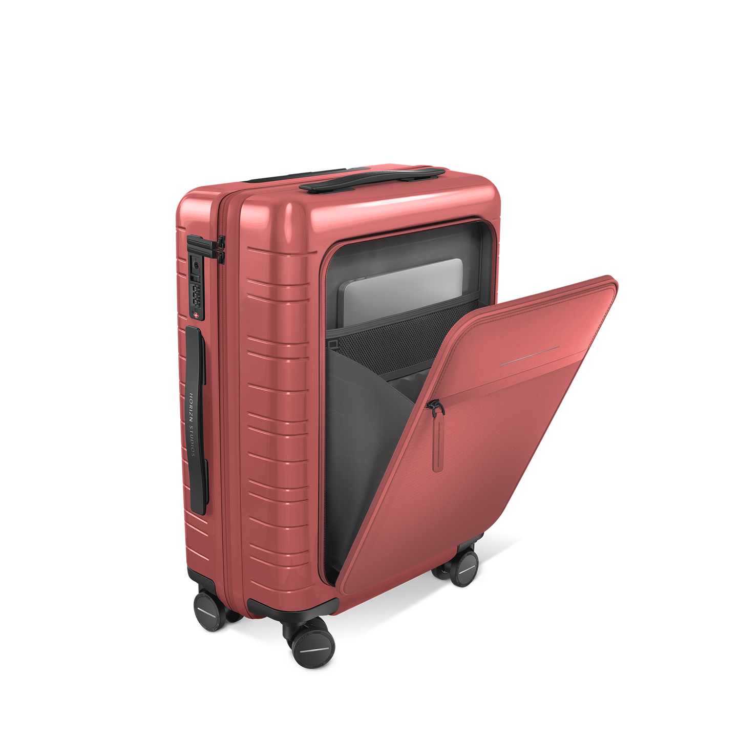 Koffer Essential Glossy True Red Open Pocket Effe Ead - Hartschale Polycarbonat Leicht Robust - Horizn Studios