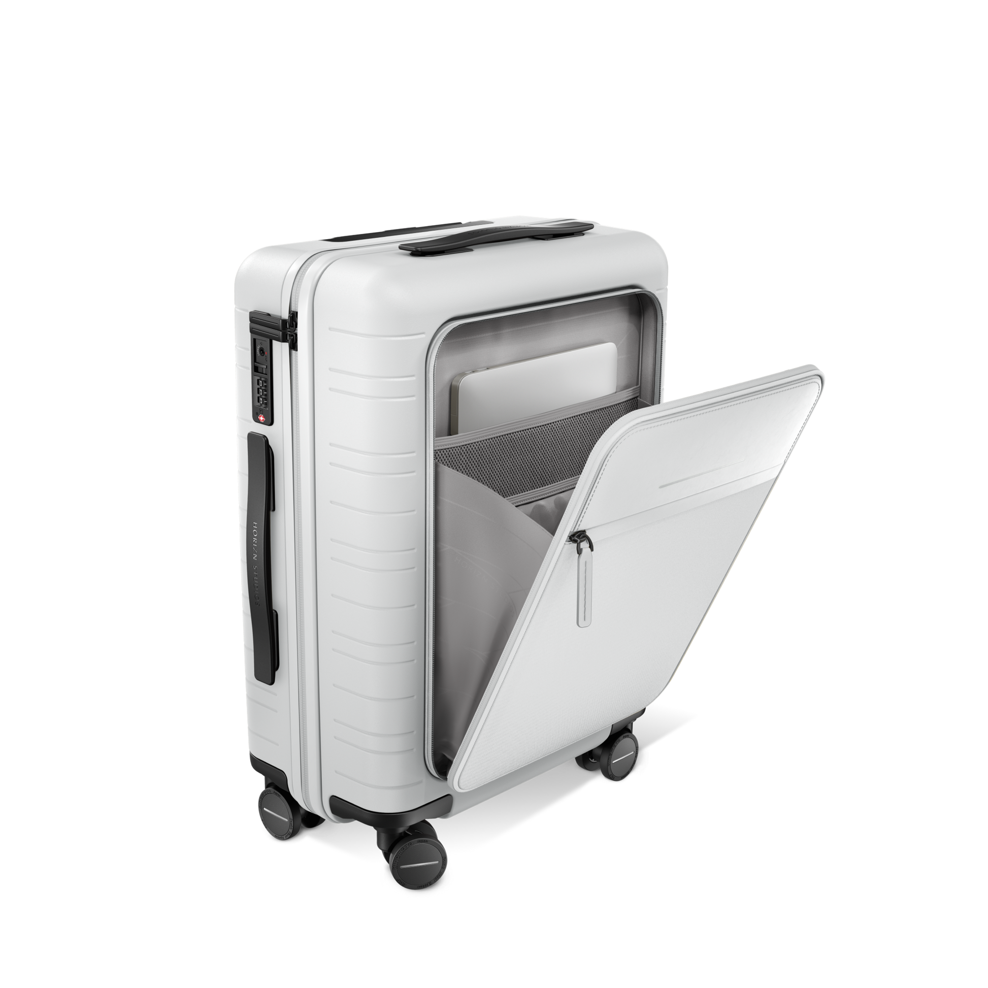 Koffer Essential Light Quartz Grau Fronttasche - Hartschale Polycarbonat Leicht Robust - Horizn Studios