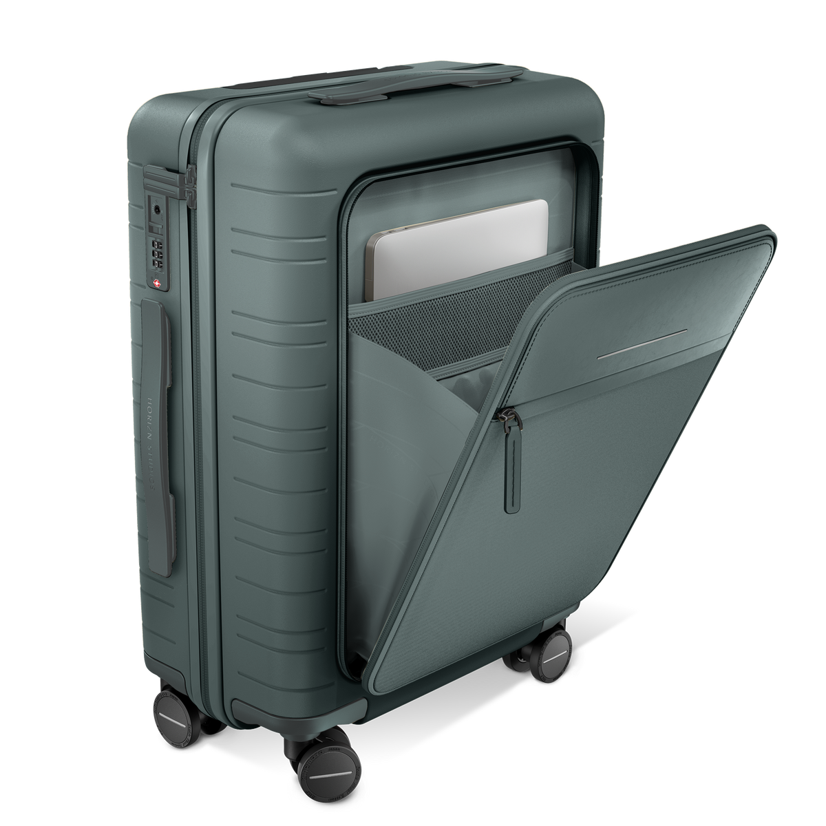 M5 Essential / Pine Green / Premium Multi Shell / Cabin Size with Front Pocket / Essential