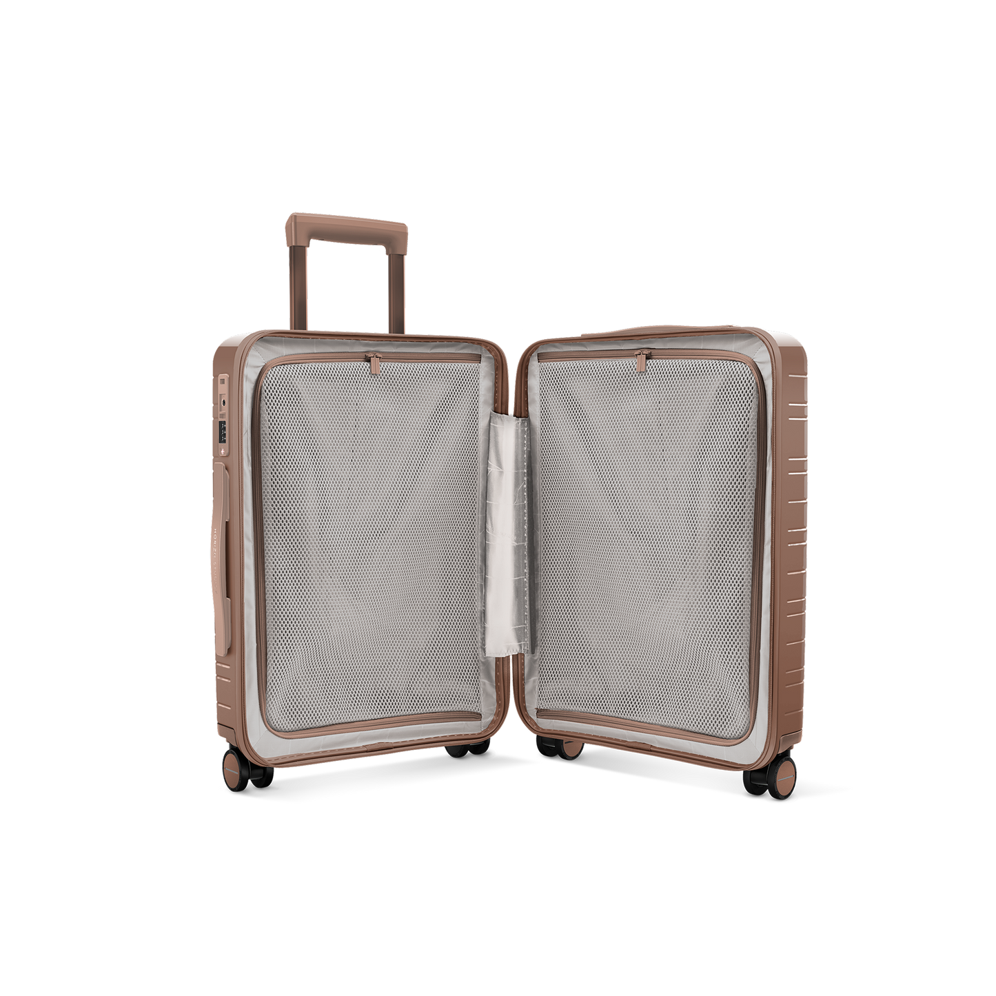 Koffer Glossy Braun Innenansicht - Hartschale Polycarbonat Leicht Robust - Horizn Studios