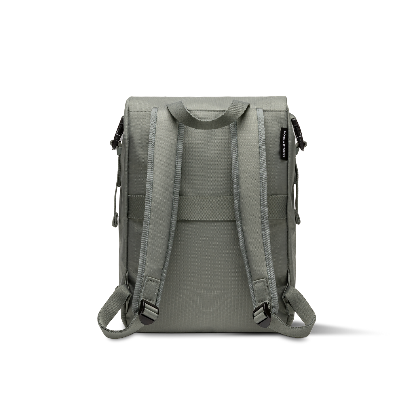 Shibuya Rolltop Rucksack Rucksack Grün Green Rückseite - Wasserabweisend Vegan Ergonomisch - Horizn Studios