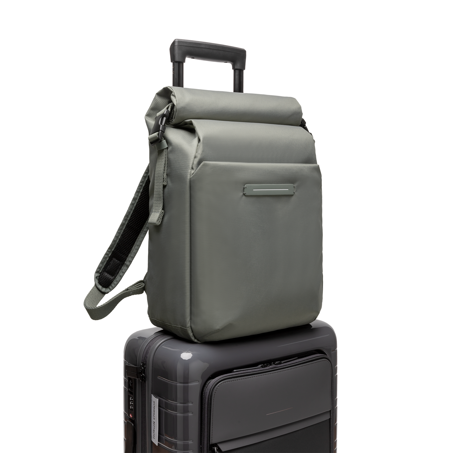 Shibuya Rolltop Rucksack Rucksack Grün Green Trolley - Wasserabweisend Vegan Ergonomisch - Horizn Studios