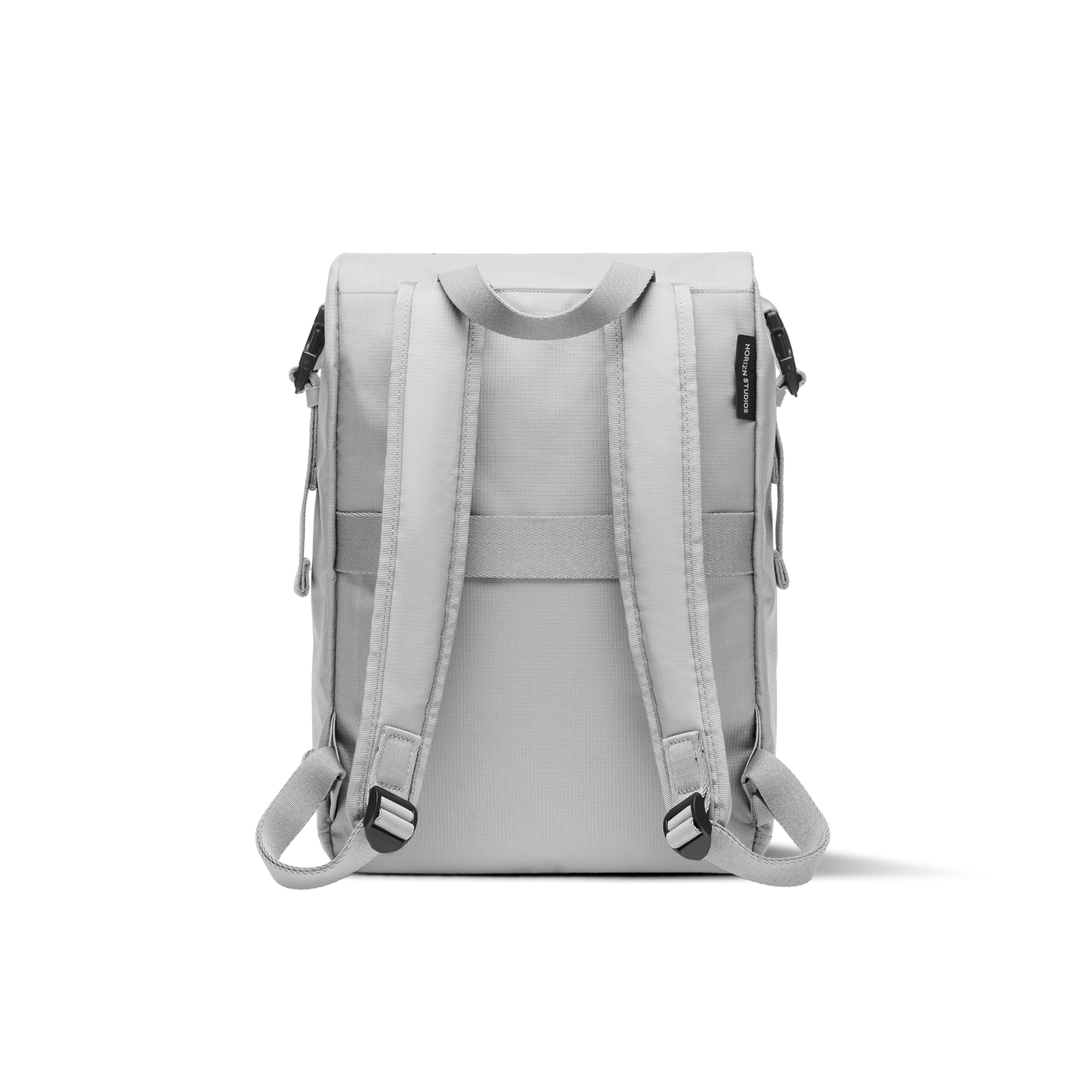 Shibuya Rolltop Rucksack Rucksack Light Quartz Grau Rückseite - Wasserabweisend Vegan Ergonomisch - Horizn Studios