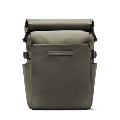 Shibuya Rolltop Rucksack Grün Vorderseite - Wasserabweisend Vegan Ergonomisch - Horizn Studios