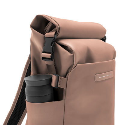 Shibuya Rolltop Rucksack Braun Seitentasche - Wasserabweisend Vegan Ergonomisch - Horizn Studios