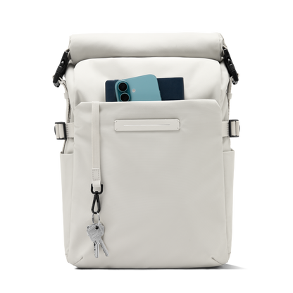 Shibuya Rolltop Rucksack Beige Fronttasche - Wasserabweisend Vegan Ergonomisch - Horizn Studios