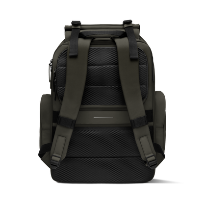 Sofo Rucksack Travel Grün Rückseite - Wasserabweisend Vegan Ergonomisch - Horizn Studios