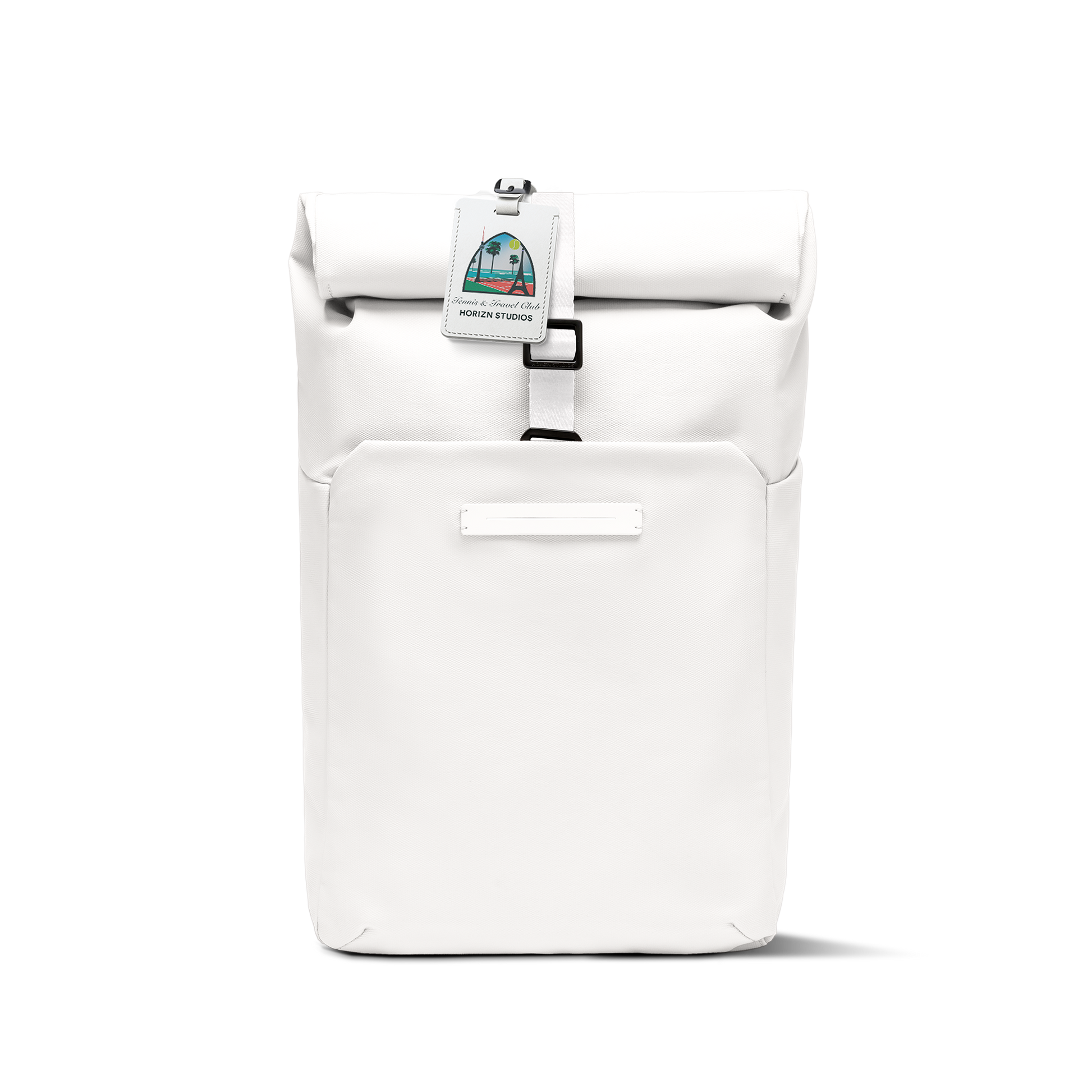 Sofo Rolltop Rucksack Rucksack Rucksack Tennis Edition Vorderseite - Wasserabweisend Vegan Ergonomisch - Horizn Studios
