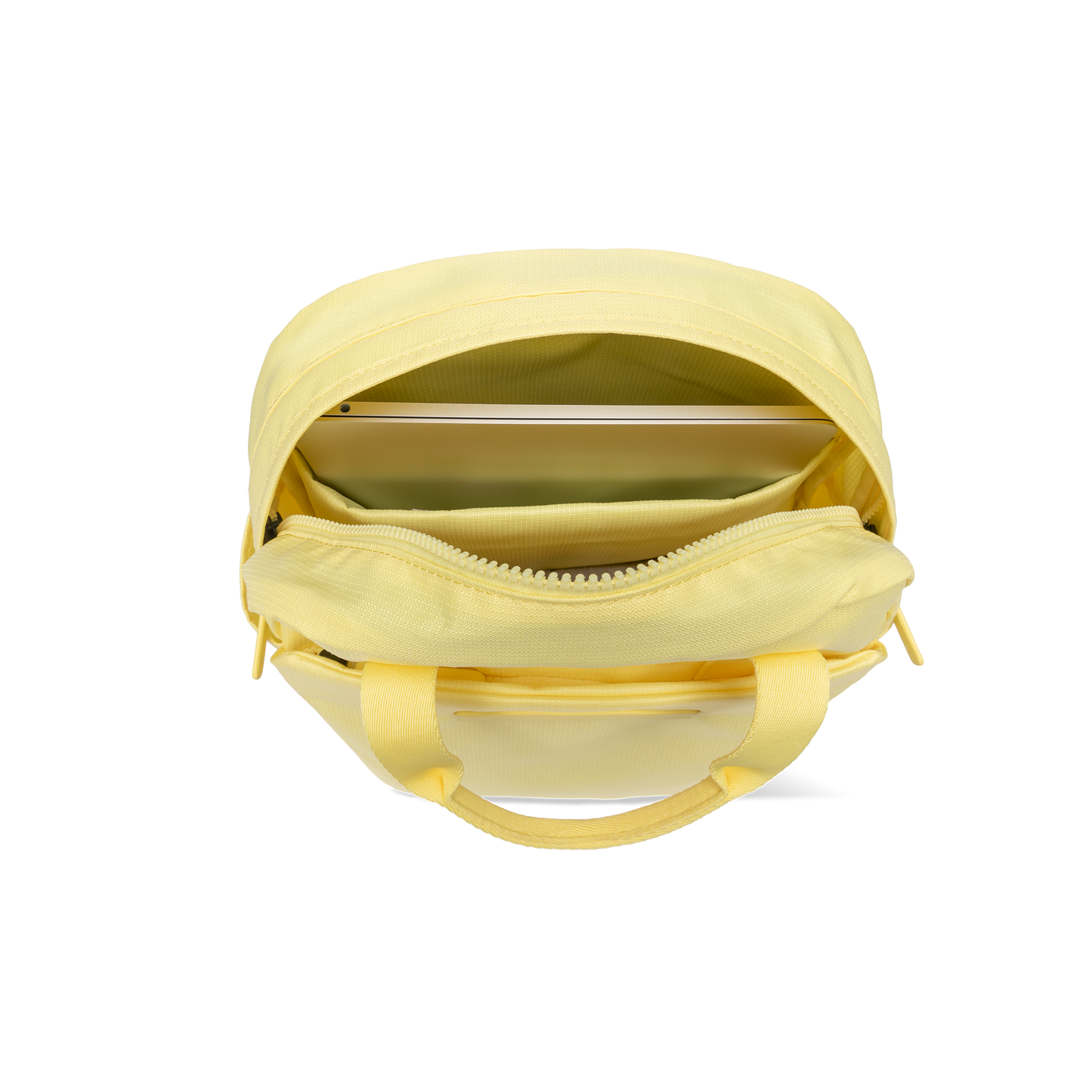 Tragetasche Tasche Medium Glossy Lemon Draufsicht - Wasserabweisend Funktional Stilvoll - Horizn Studios