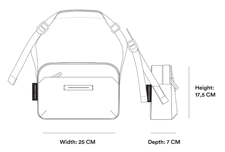 Aoyama Umhängetasche Tasche Infographic - Wasserabweisend Funktional Stilvoll - Horizn Studios