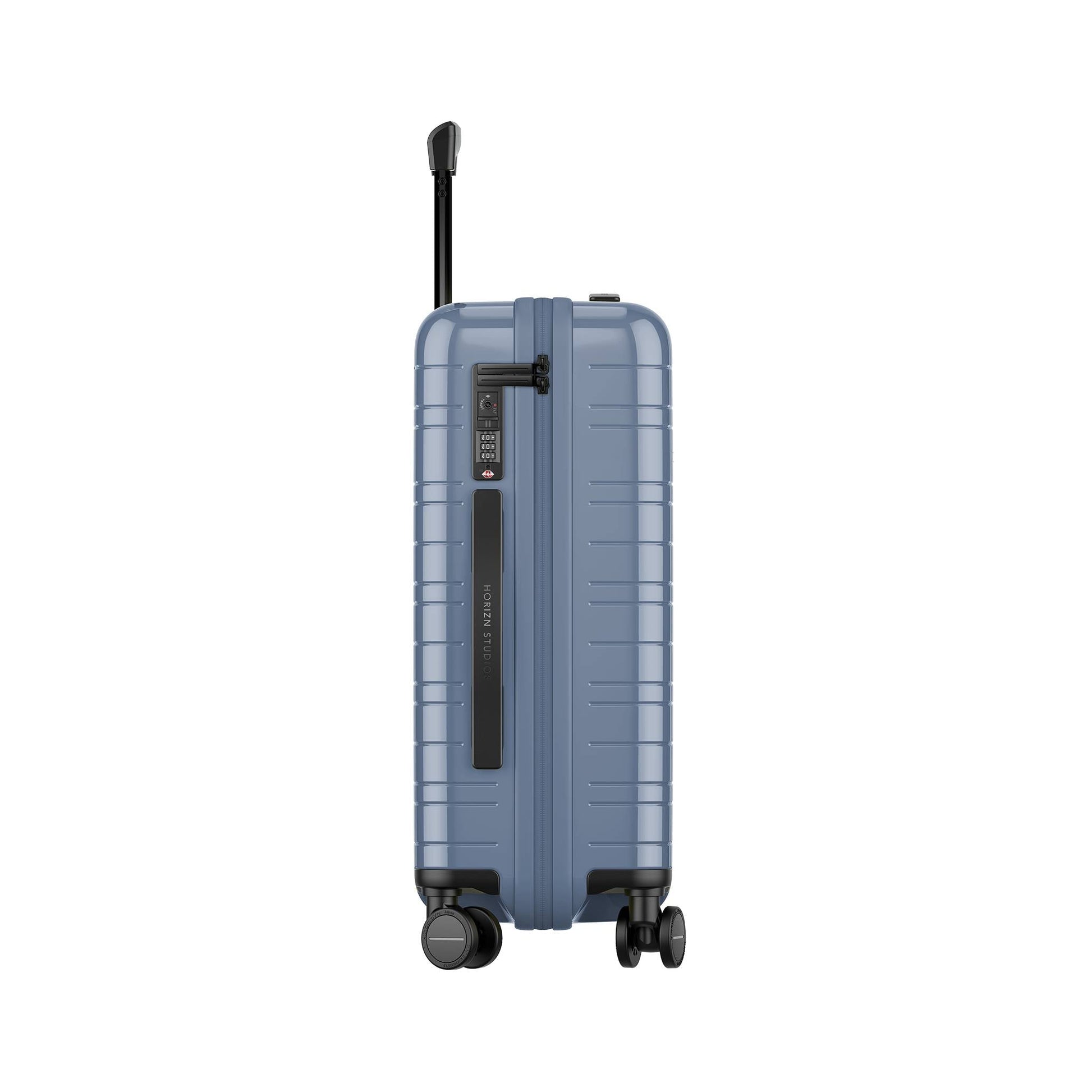 Artist Edition Koffer Essential Glossy Blau Vega Seitenansicht Edaeeee - Hartschale Polycarbonat Leicht Robust - Horizn Studios