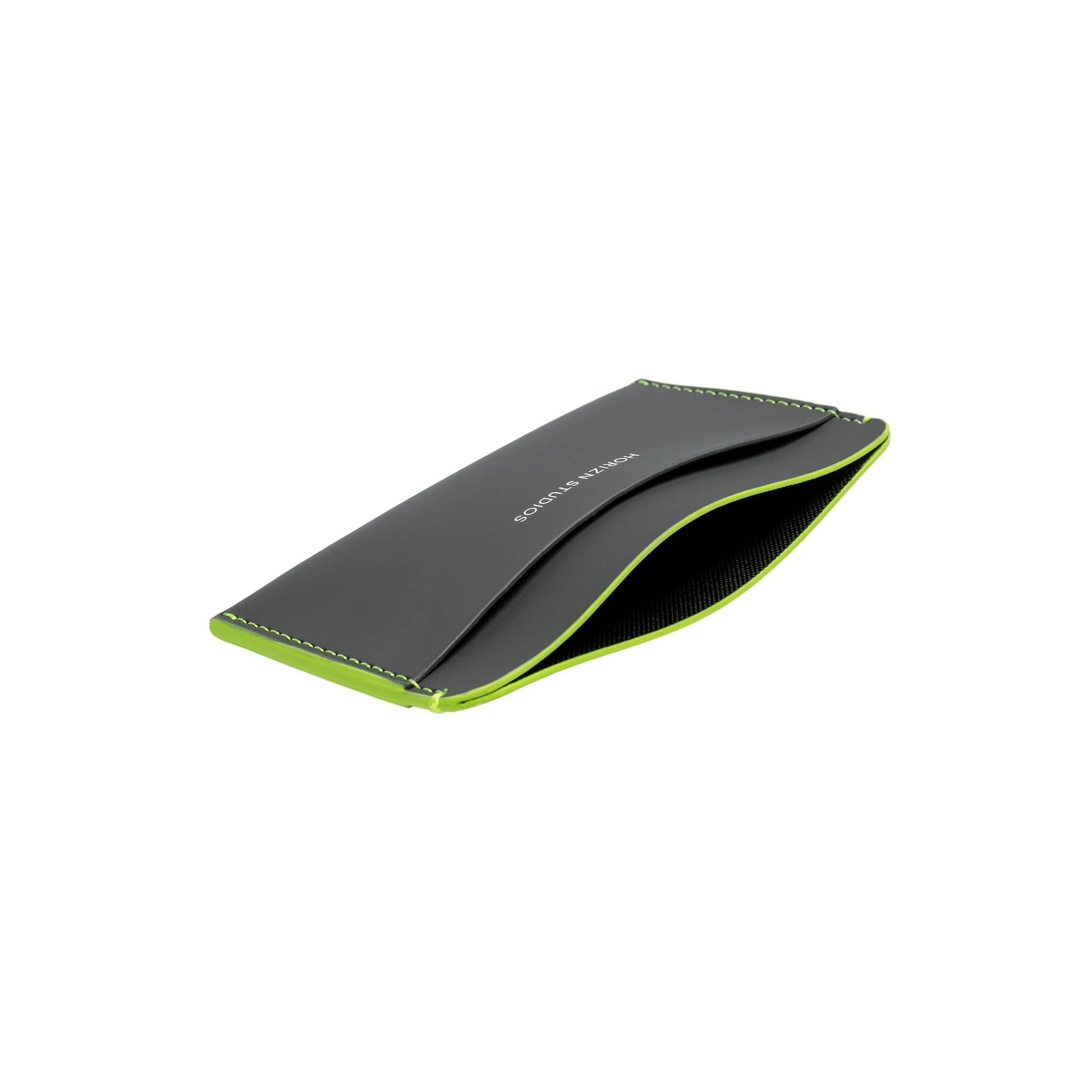 Cardholder Graphite Neon Green Fach - Horizn Studios