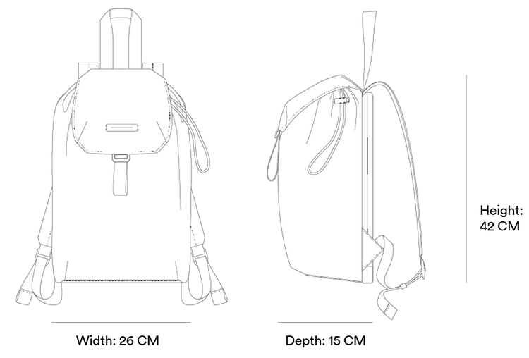 Info Graphics Chiado Rucksack - Wasserabweisend Vegan Ergonomisch - Horizn Studios