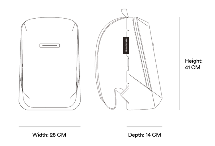 Info Graphics Gion Rucksack Essential - Wasserabweisend Vegan Ergonomisch - Horizn Studios