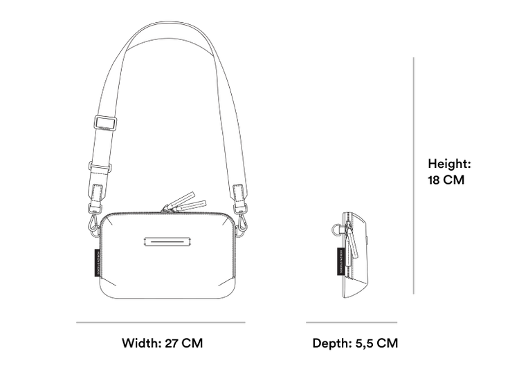 Sofo Gion Shoulderbag Infographic - Horizn Studios