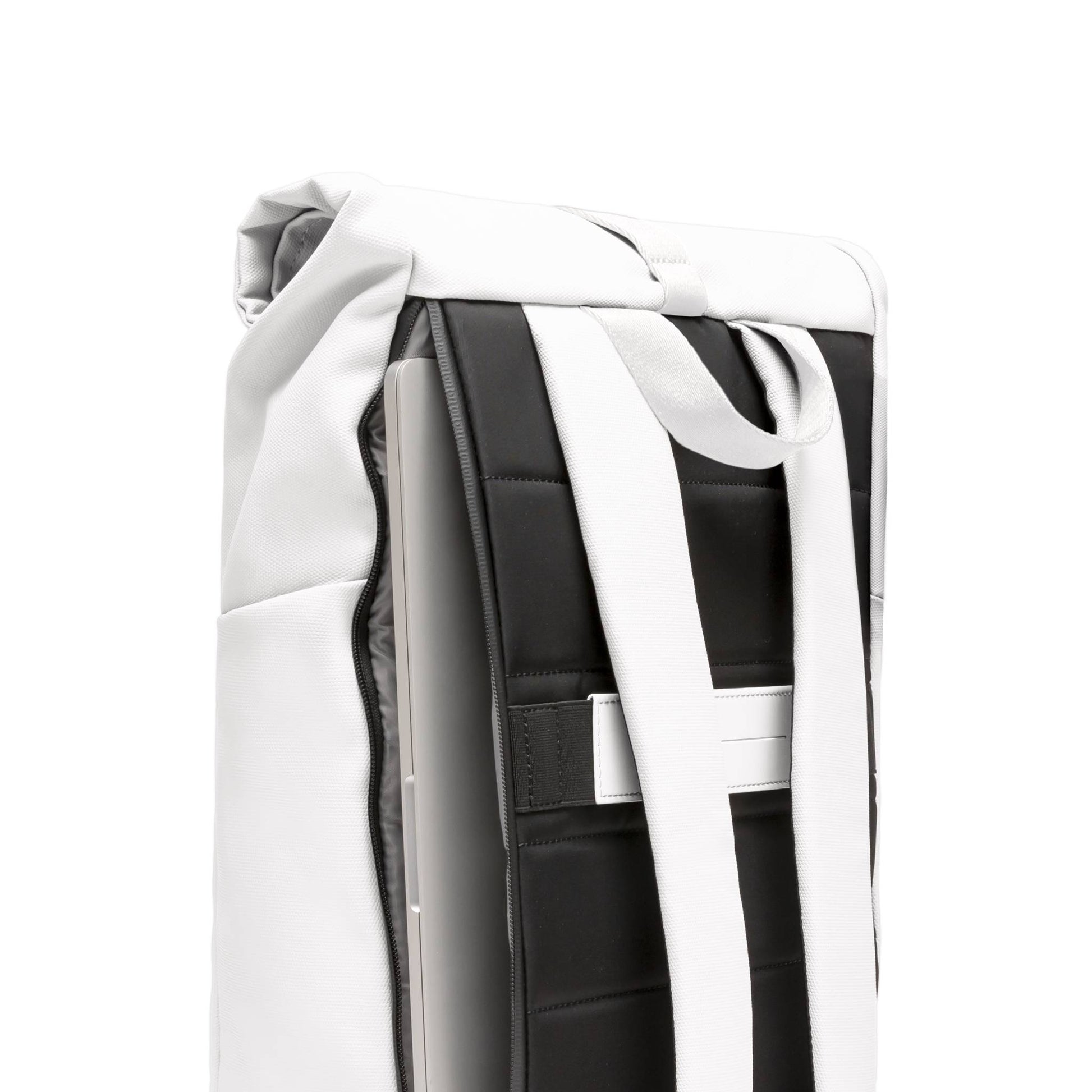 Sofo Rolltop Rucksack Rucksack Rucksack All Weiß Detail Faf - Wasserabweisend Vegan Ergonomisch - Horizn Studios