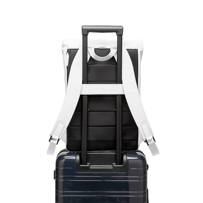 Sofo Rolltop Rucksack Rucksack Rucksack All Weiß Vorderseite Trolley Rückseite Eff Fda - Wasserabweisend Vegan Ergonomisch - Horizn Studios